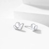 Studs Earrings for Women, S925 Sterling Silver Heart Initial Letter