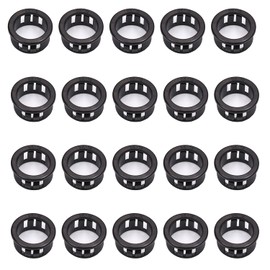 Fielect 200Pcs Cable Snap Bushing 3/4" 19mm Nylon Snap in Cable Hose Bushing Grommet Protector Round Snap Panel Locking Hole Plugs Cover SK-19