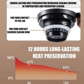 Thermal Tea Pot, Teapot with Infuser, Thermal Flask,Stainless Steel Water Jug, Teapot with Infuser for Hot Tea and Cold Drinks, 800ml Red