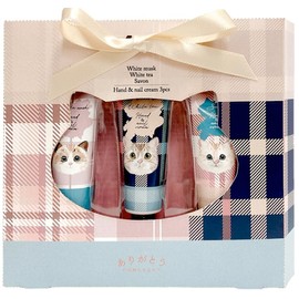 Honyarado COS88506 Cat Pattern Hand Cream Beige 3-Piece Set
