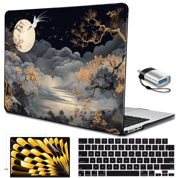 LCMOCICO for MacBook Air 15 inch Case 2025 2024 2023