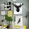 XYQXYQ Escultura de pared geométrica de cabeza de ciervo moderna