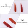 STOBOK Essential Jewelry Care Kit 3pc Agate Burnisher Polisher for