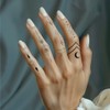 Minimalistic Black Luminous Temporary Tattoos Kit for Women Tiny Finger