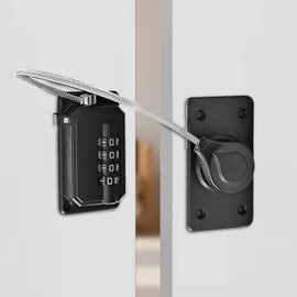 Kühlschrank Schloss mit Code Ohne Bohren, Selbstklebend Kindersicherung Schranksicherung, Schubladen Kindersicherung Schrankschloss für Gefrierschrank, Schränke, Schubladen, Fenster (Schwarz, 1 Stück)