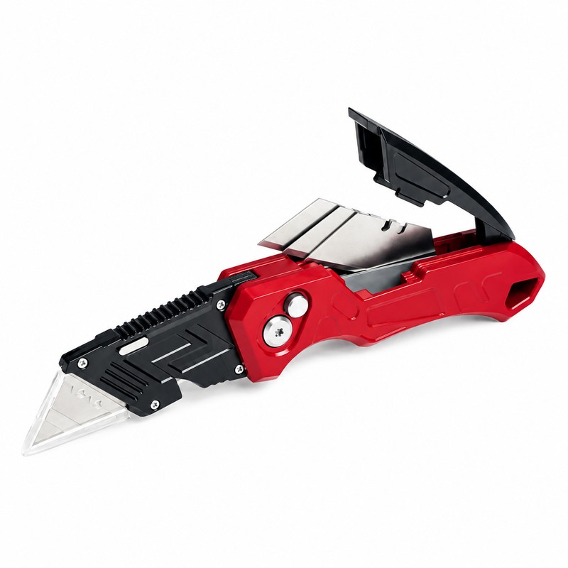 Folding Utility Knife for Box Cutting – Quick-Change Blade, Anti-Slip