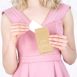 PartyDeco Your Happy Tears Tissue Paper Gold 7.5 x 12 cm Pack of 10 Wedding Party Family Reunion Paper