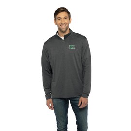 Vantage Apparel Men's Collegiate Premium Lightweight Stretchy Gray 1/4 Zip Pullover, Marshall Thundering Herd, X-Large