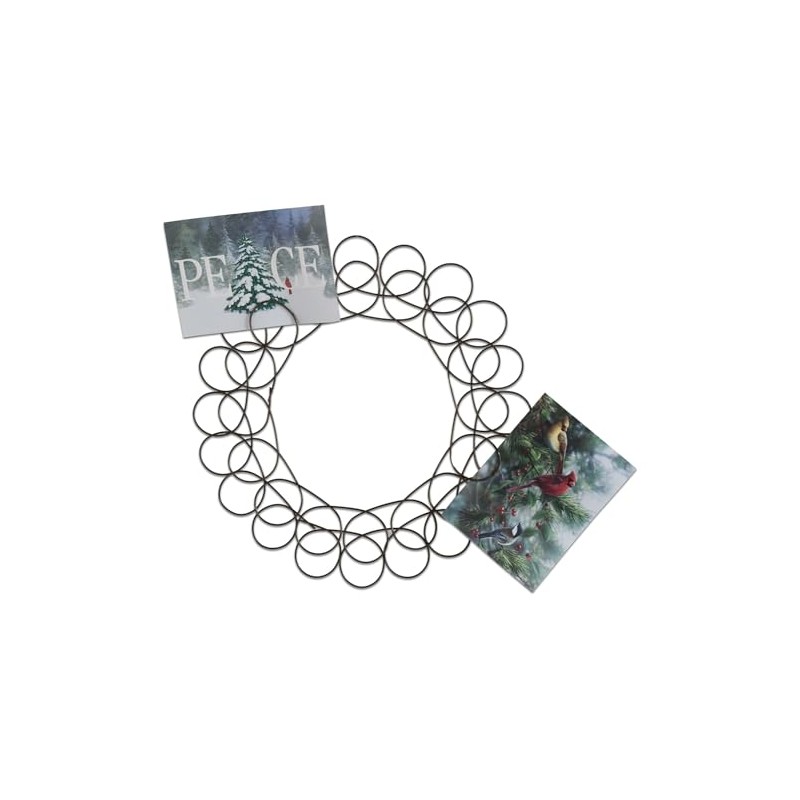 tag Spiral Wreath Greetingcard Holder Antique Bronze