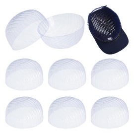 SUPERFINDINGS 16PCS Hat Shaper Inserts for Baseball Caps 7.48x7.67inch Plastic Clear Half Hat Stay Hat Shaper Hat Support Portable Baseball Cap Holder for Shop Display