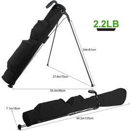 Lightweight Golf Stand Bag, Easy to Carry Small Golf Bag with 2-Way Full-Length Dividers and Pockets, for The Driving Range, Par 3 and Executive Courses