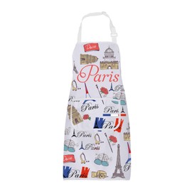 FUSTMW Paris Apron with Pockets Paris Lover Gifts Paris Cooking Apron for Women Men Paris Kitchen Baking Chef Home Aprons (Paris Apron)