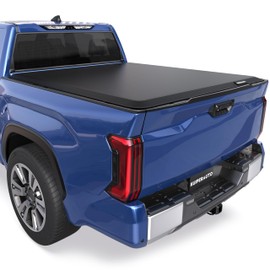 KUIPERAUTO 8 FT Soft Roll-Up Vinyl Truck Bed Tonneau Cover Fleetside w/Led Lamp Compatible for 2014-2025 Toyota Tundra w/The Deckrail System