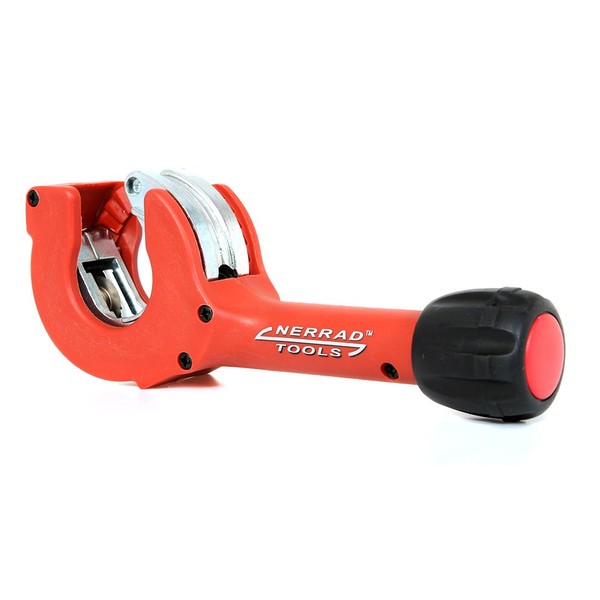 Nerrad Tools NT4028 Adjustable Ratchet Action Copper/INOX Tube Cutter, Red/Black, 8-28 mm