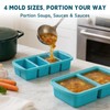 4-Pack Silicone Freezer Trays with Lid & 20 Bags -