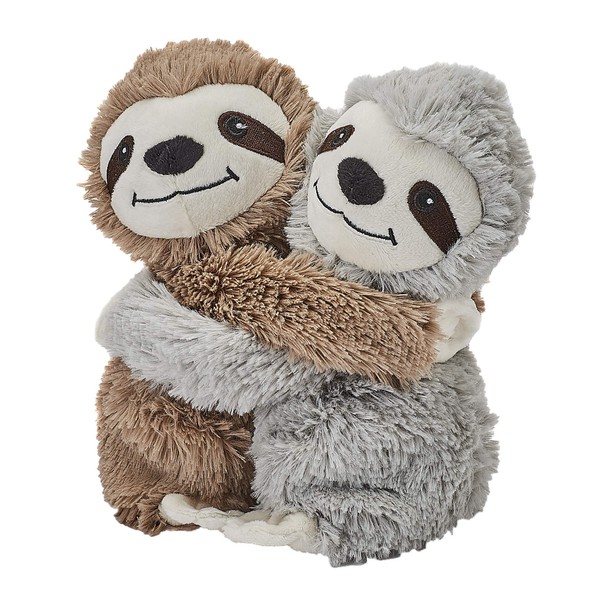 Warmies cuddly friends, set of 2 sloths, grey and brown
