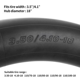 3.50/4.10-18 Inner Tube with TR4 Straight Valve Stem for 100/90-18 Tires KL250 XL185S CRF230F XR185
