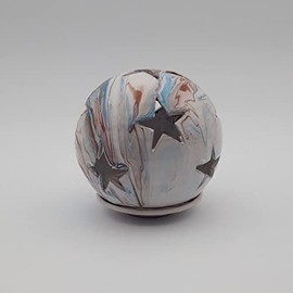 YODECO Blue Brown & White Marble Ball Lantern Small