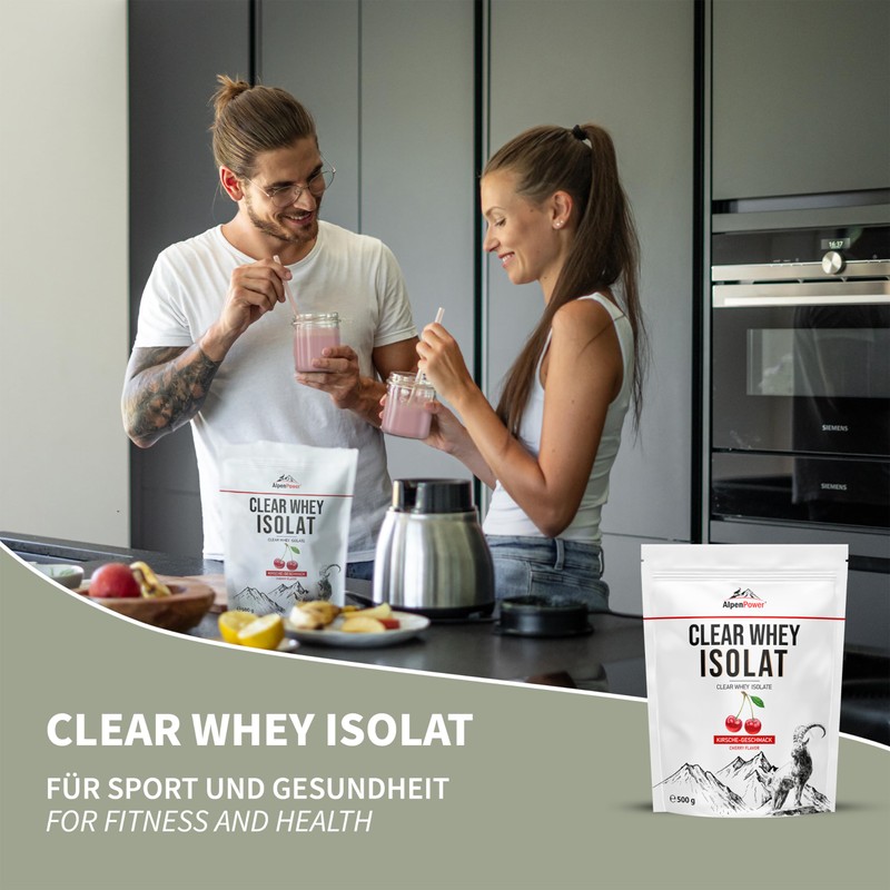AlpenPower Clear Whey Isolate Cherry 500 g - Clear, Refreshingly
