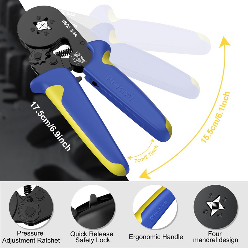 Preciva Ferrule Crimping Tool Kit with 2000PCS Wire Connectors, AWG23-7