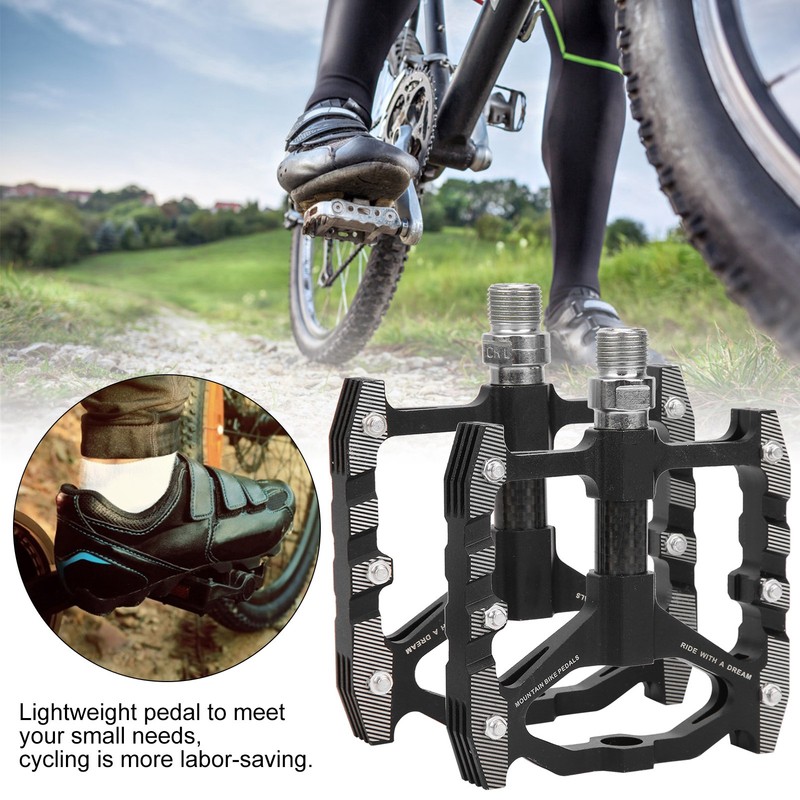 Wheelup Bicycle Pedals Carbon Fiber Aluminum Alloy Bearing Platform AntiSlip