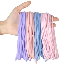 KJAHLAL Large Rubber Bands, 120 Pcs, Morandi Colors, Assorted Colors, Premium Supplies, Big Rubber Bands, Suitable for Home, Kitchen and Office, 7x1/8 Inches