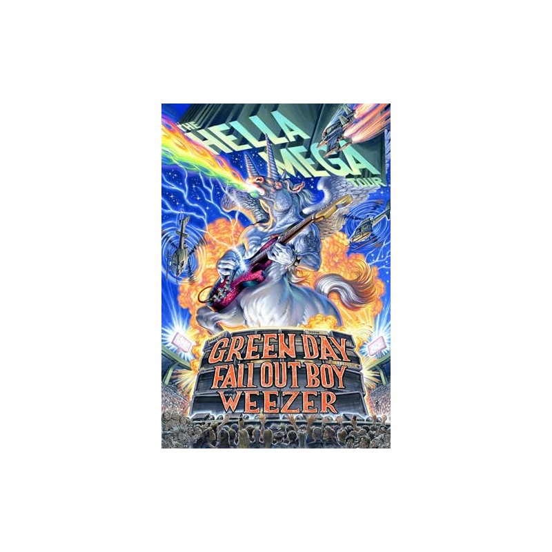 Green Day Poster Admat Hella Mega Tour Weezer Fall Out