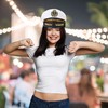 Relaxdays 2 x Captain's Hat, Men & Women, One Size,