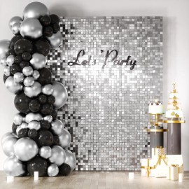 Decoration Panels Cokaobe Silver Shimmer Wall Backdrop X24