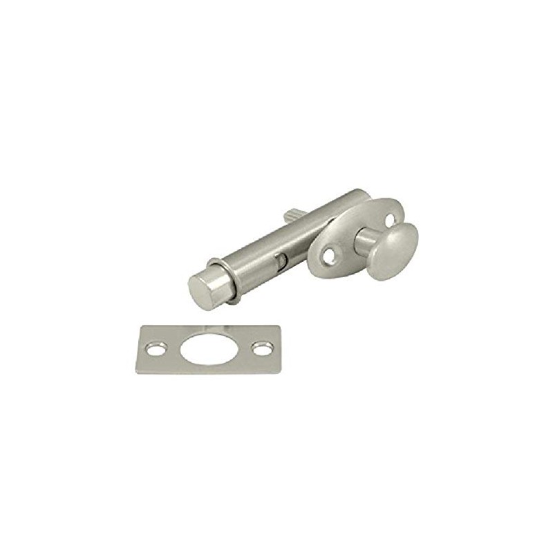 Mortise Bolt, 1-3/4 inch Backset, Sold Brass - Satin Nickel