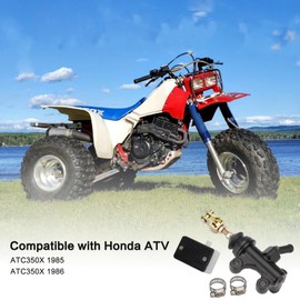 LKV Rear Brake Master Cylinder Reservoir Compatible with Honda ATV ATC350 ATC350X 1985-1986, OE#43500-HA5-016,43500-HA5-671 43500-HA5-006