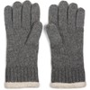 styleBREAKER Warm gloves with rhinestones and fleece, winter knitted gloves,
