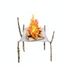 YEASQGS Portable Outdoor Camping Fire Pit Mesh Foldable Stainless Steel