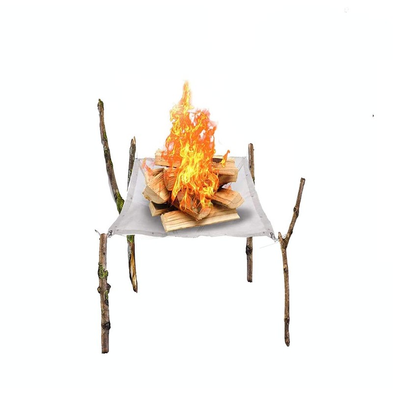 YEASQGS Portable Outdoor Camping Fire Pit Mesh Foldable Stainless Steel