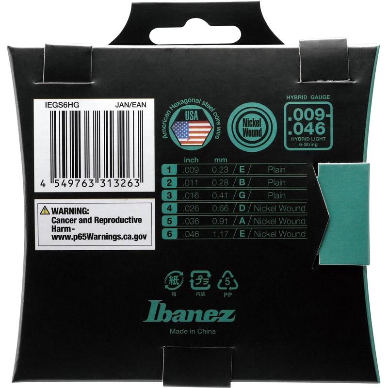 Ibanez IEGS6HG Hybrid Gauge Electric Guitar Strings