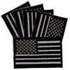 DEURA 5US ARMY NIGHT BLACK Reflective AMERICAN FLAG Iron on