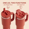 ENCOOL 32 oz Tumbler with Handle and Straw: Stainless Steel