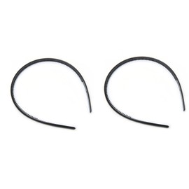 Mytoptrendz® Set of 2 Black Thin Slim Narrow Plastic Alice Band Hair Band Headband Hair Accessory