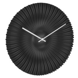 TFA Dostmann Designer Wall Rococo, 60.3031.01, Analogue, Exclusively Designed for TFA, Extravagant, Modern, Quartz Clock, Matte Black, 33 cm