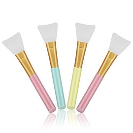 Cuttte 4pcs Silicone Face Mask Applicators, Hairless Facial Brushes for Mud | Flexible Face Mask Brush, Soft Lotion Applicator, Facial Skincare Makeup