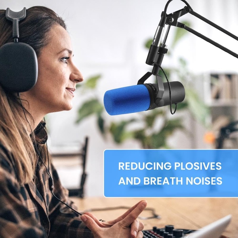 Auray WS-SM7 Windscreen for Shure SM7 Vocal Microphone (Blue)