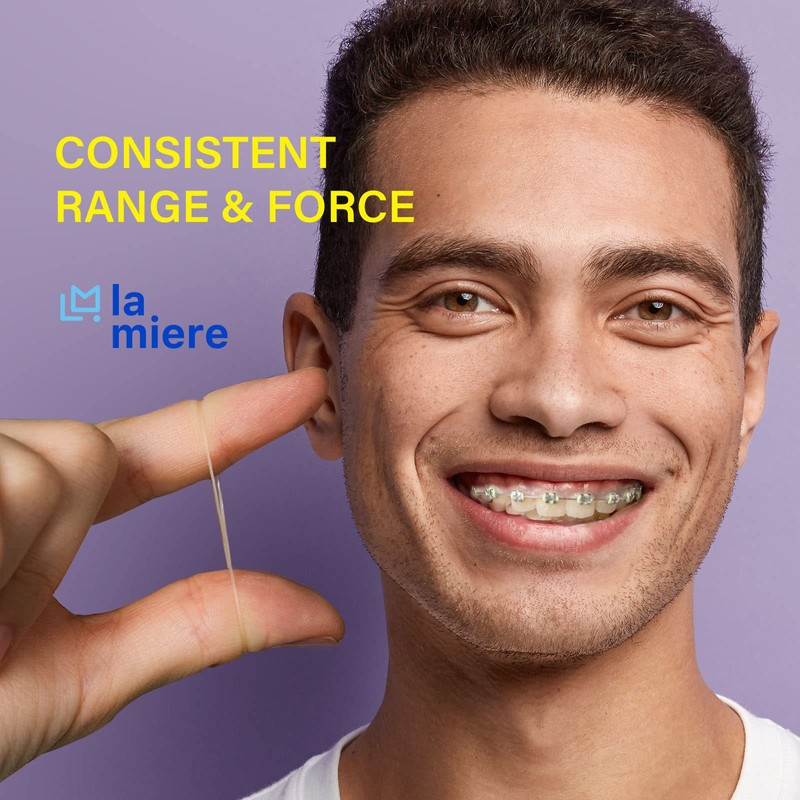 LA MIERE 400 pack Orthodontic Elastics Dental Rubber Bands Intraoral