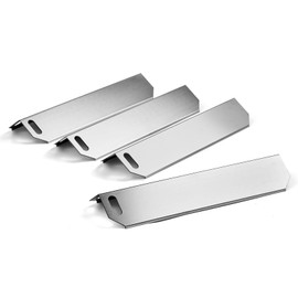 Charbrofire 96251 GD4838SS-M Flame Tamer Grill Replacement Parts for Savor Pro 4 Burner Grill Parts GD4838SS-M Heat Plates GD4838SSM Stainless Steel Heat Shield Grill Accessories 4Pcs Heat Tent