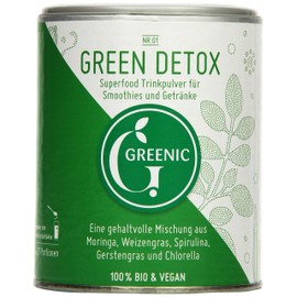 Greenic Green Detox Superfood Trinkpulver Mischung, 1er Pack (1 x 90 g)