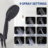 High Pressure 10 Setting Handheld Shower Head, 5" Detachable Showerhead
