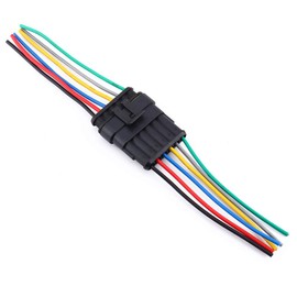 Automotive Electrical Connector Kit, Assorted 3/4/5/6 Pin Male and Female Plugs with Wires, for Car Wiring Repair and Custom Installations