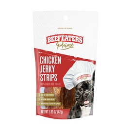 Beefeaters Premios para Perros Prime Chicken Jerky Strips 1.65 oz  Tiras de Pollo Natural, Alta proteína                                              