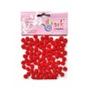 Red Pom Poms 7mm - 100 Pack by arkCRAFT