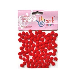 Red Pom Poms 7mm - 100 Pack by arkCRAFT