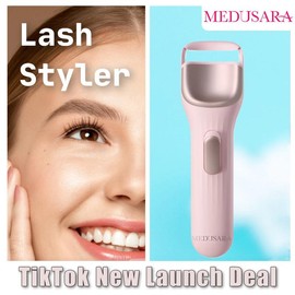 Medusara Electric Lash Styler-BU, Premium Heated Eyelash Sculpting Device, Rechargeable Heated Lash Curler, Medusara - Color: WHITE
